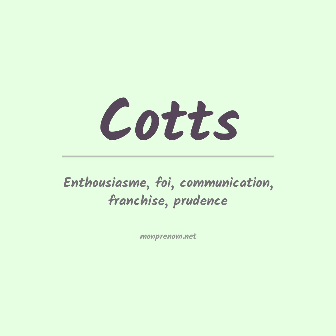 Prénom Cotts