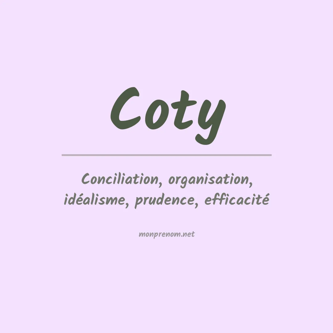 Prénom Coty