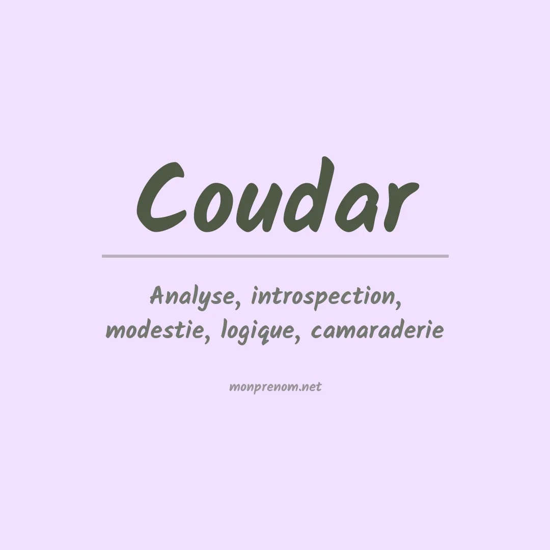Prénom Coudar