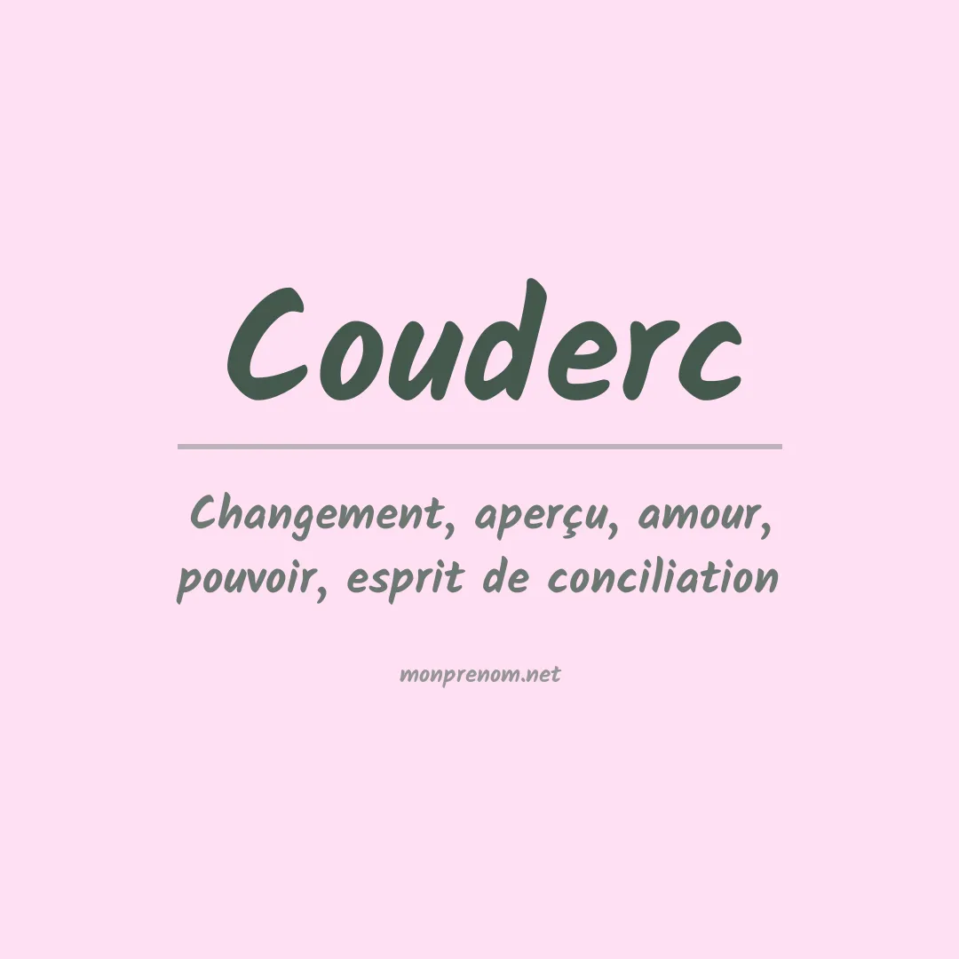 Signification du prénom Couderc