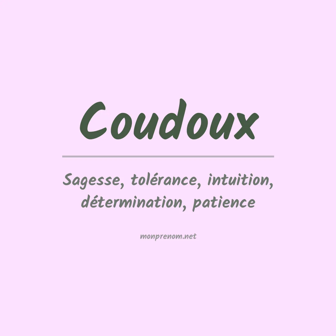 Signification du prénom Coudoux