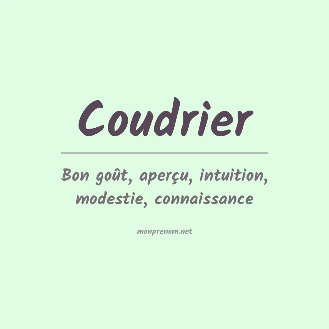 Signification du prénom Coudrier