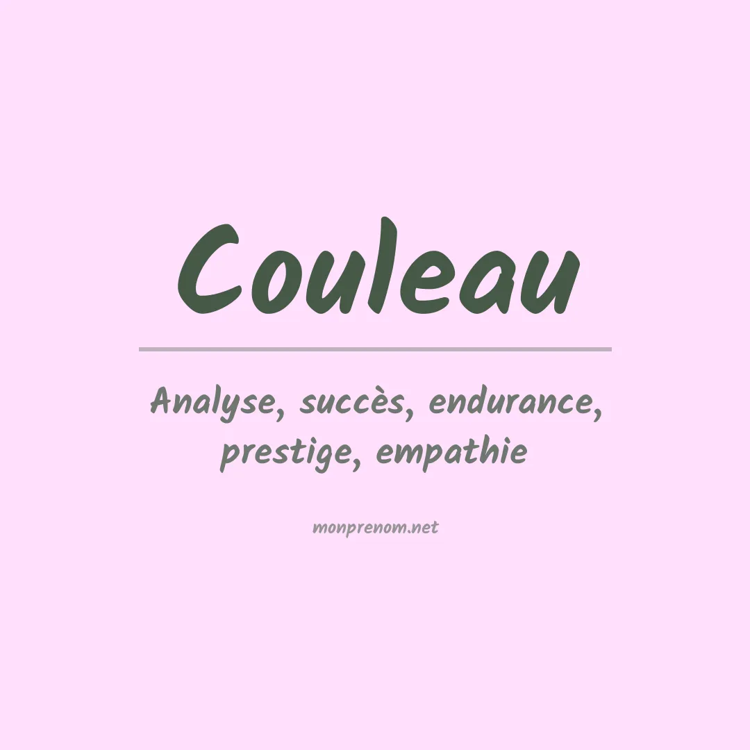 Signification du prénom Couleau
