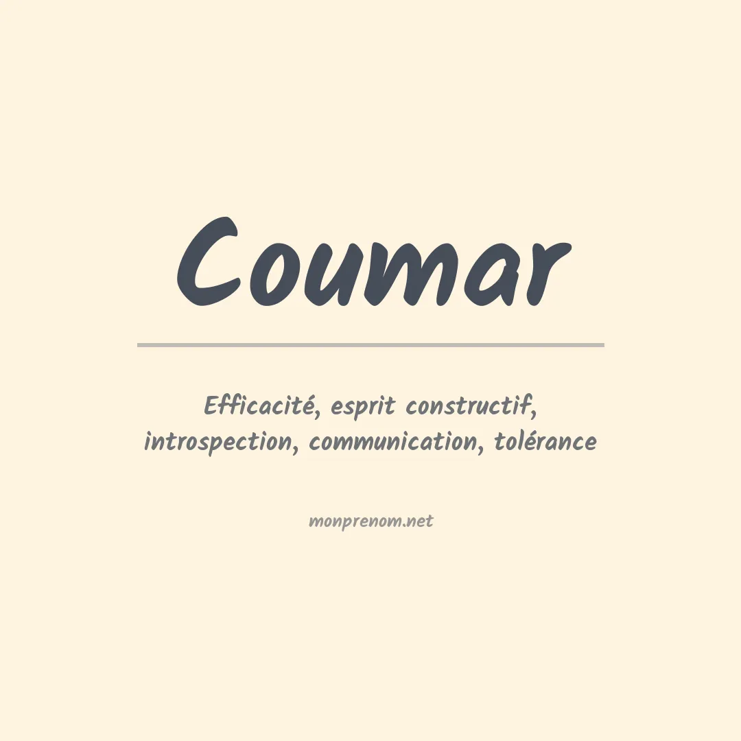 Signification du prénom Coumar