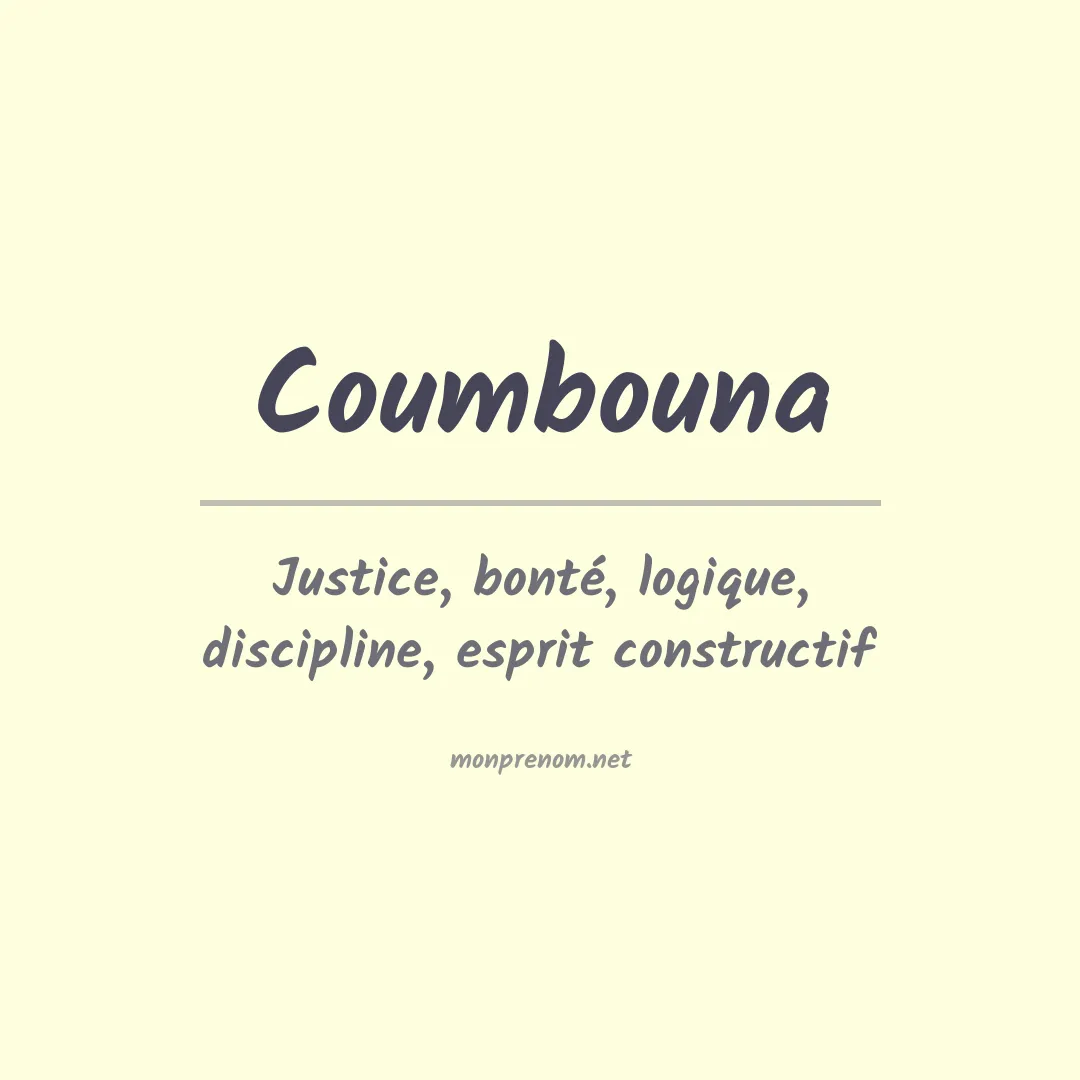 Signification du prénom Coumbouna