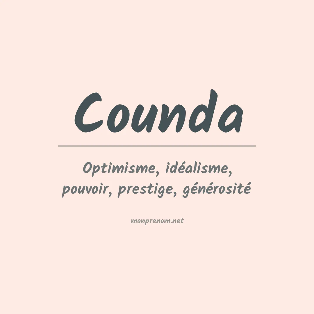 Signification du prénom Counda