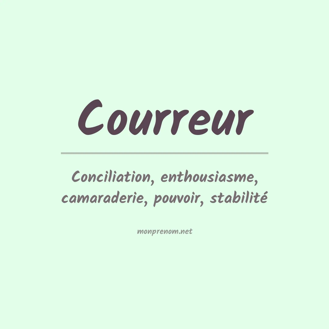 Signification du prénom Courreur