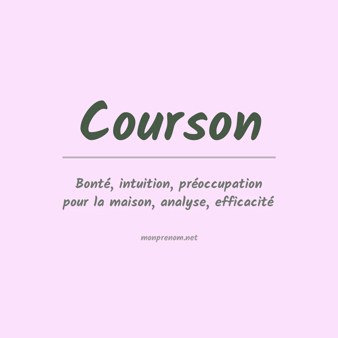 Prénom Courson
