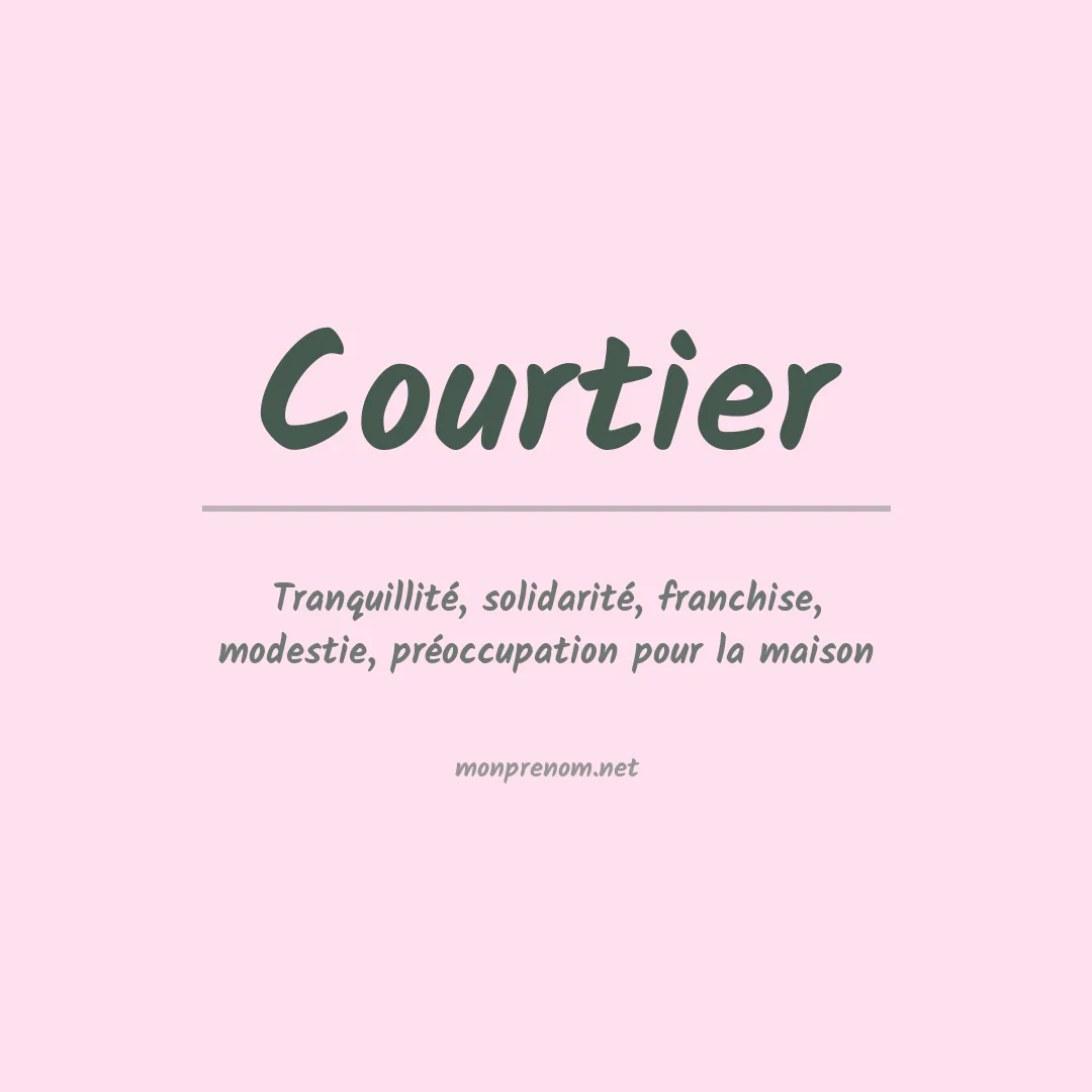 Prénom Courtier