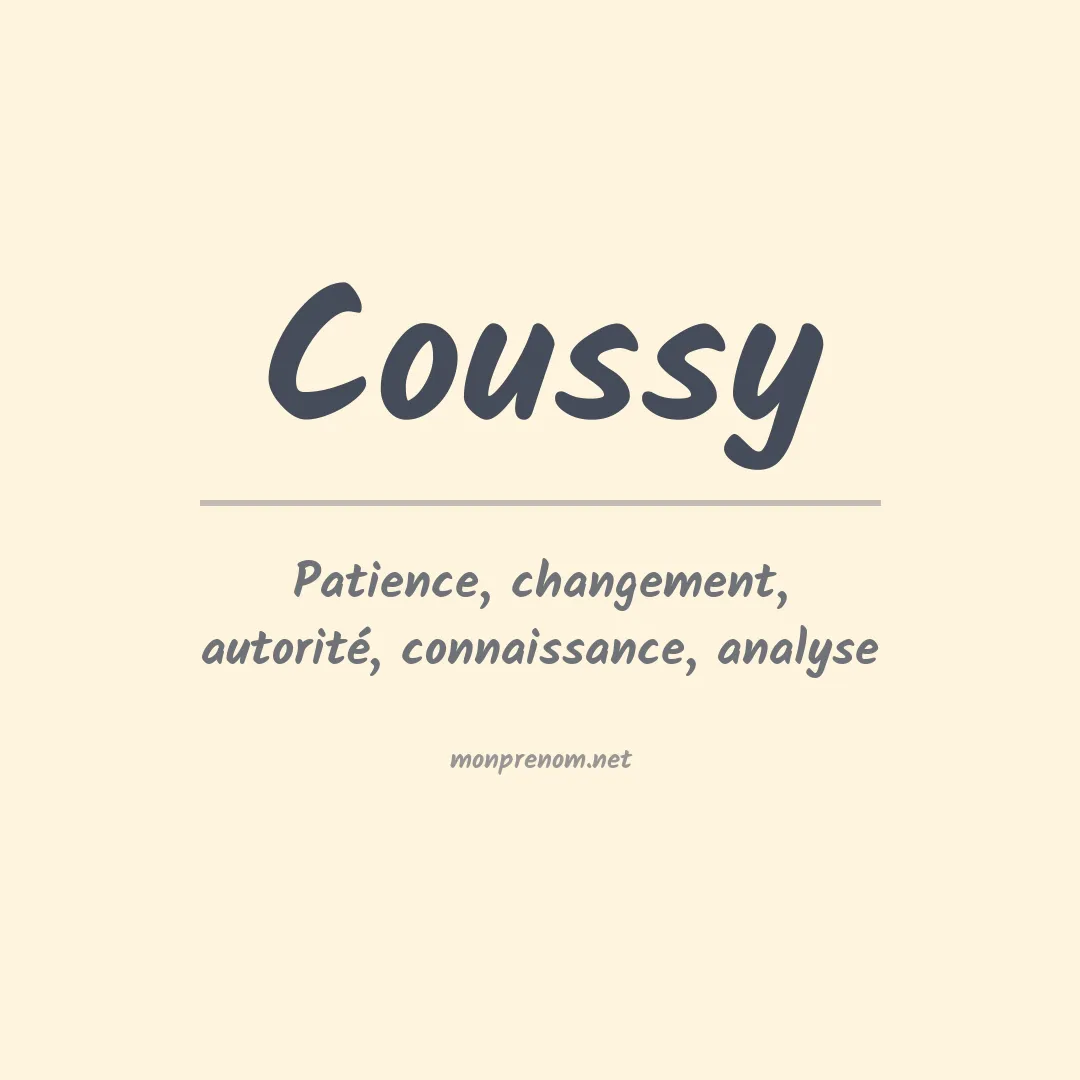 Signification du prénom Coussy