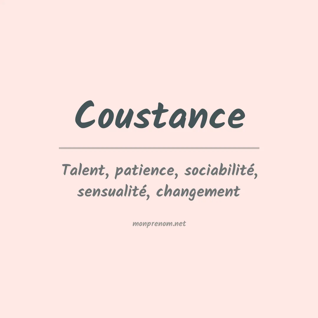 Signification du prénom Coustance