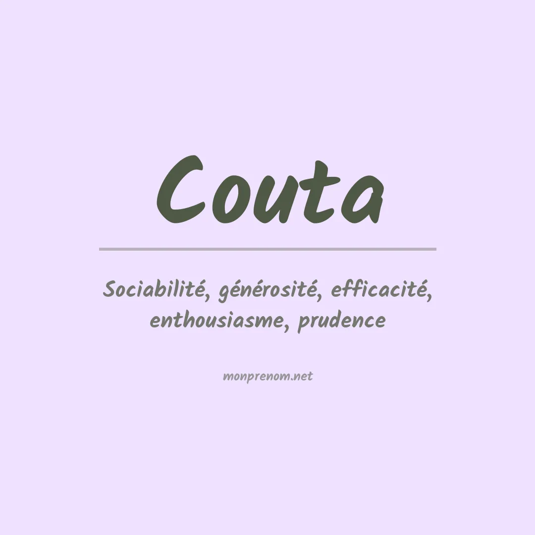 Signification du prénom Couta