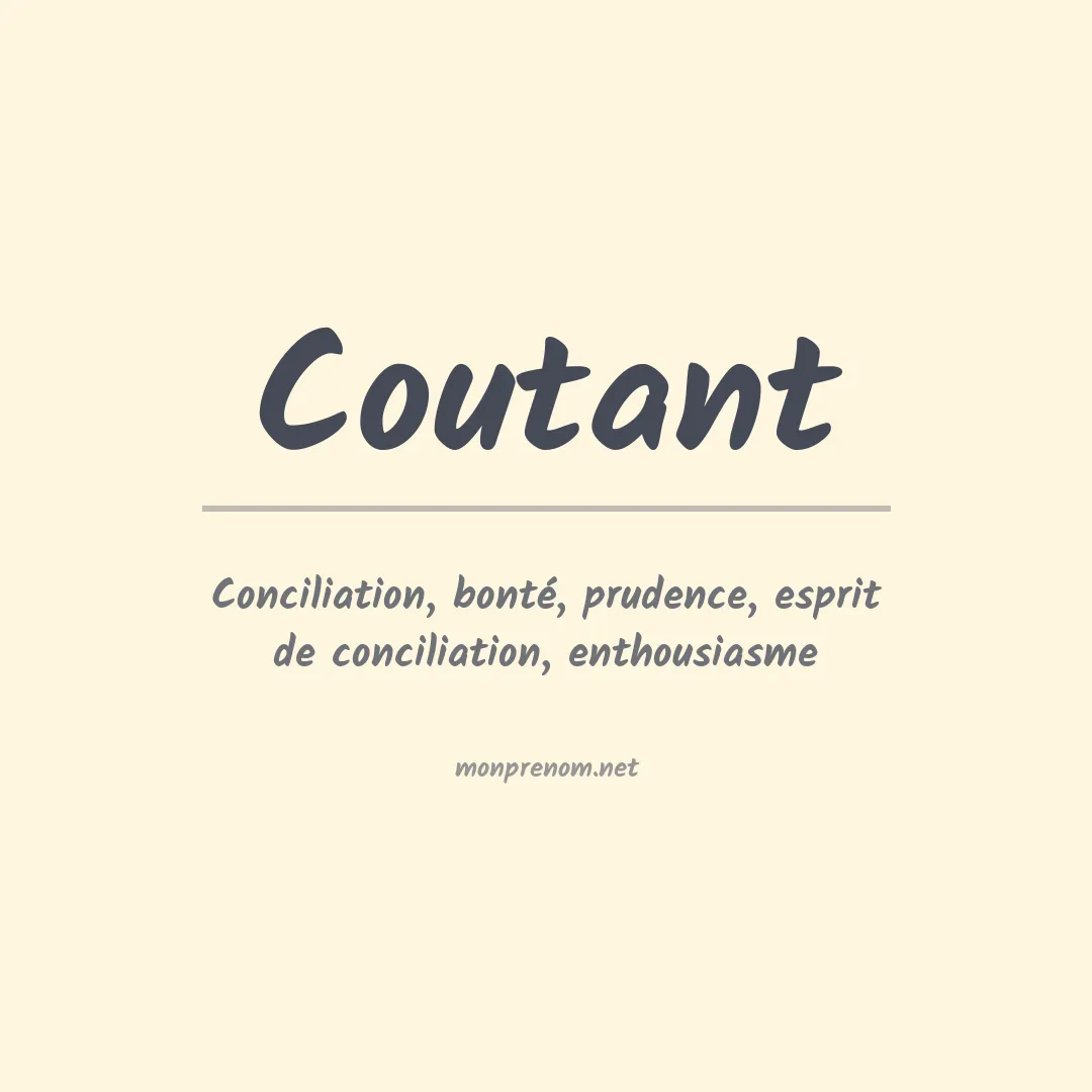 Prénom Coutant