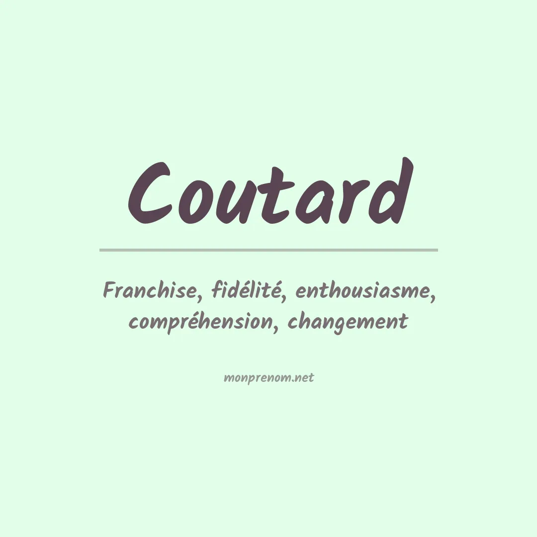 Signification du prénom Coutard
