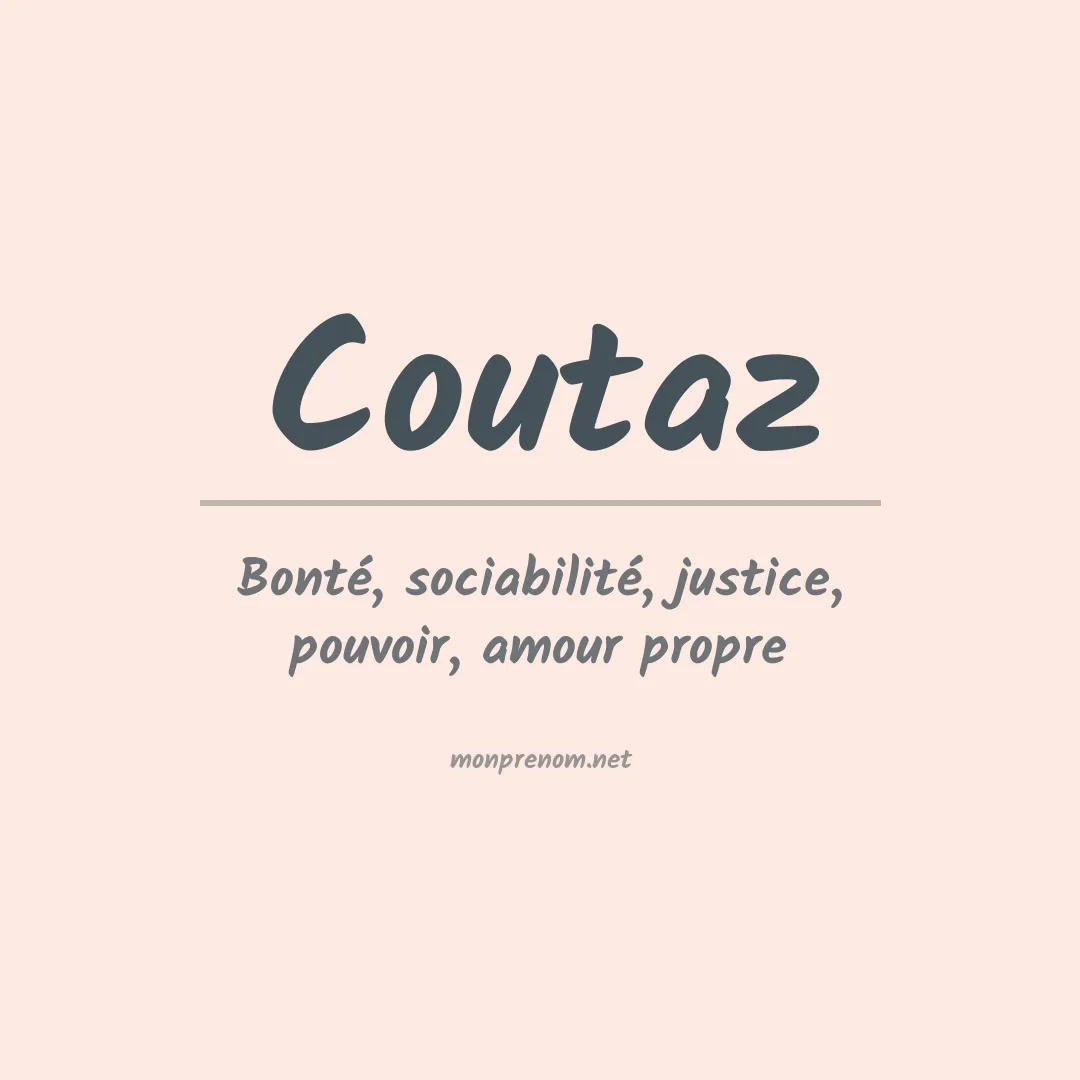 Signification du prénom Coutaz