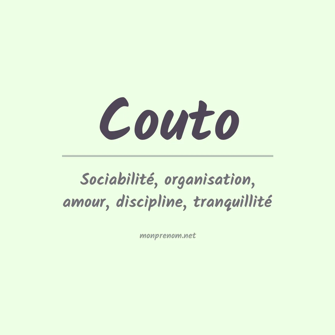 Prénom Couto