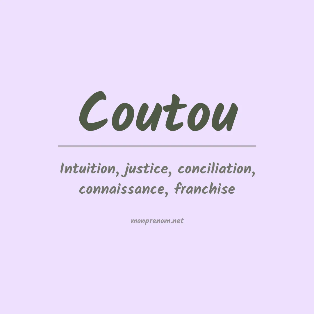 Signification du prénom Coutou
