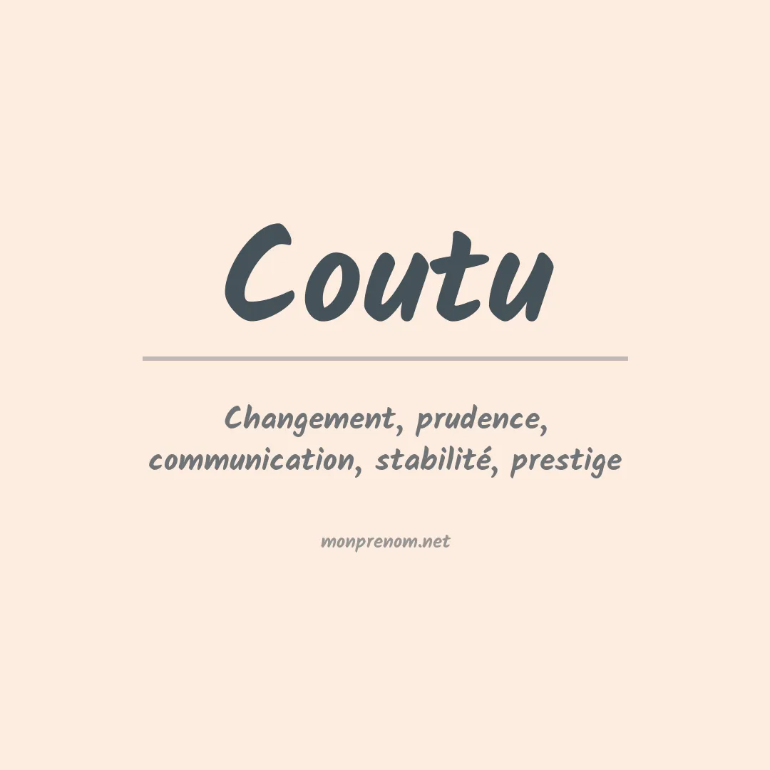 Prénom Coutu
