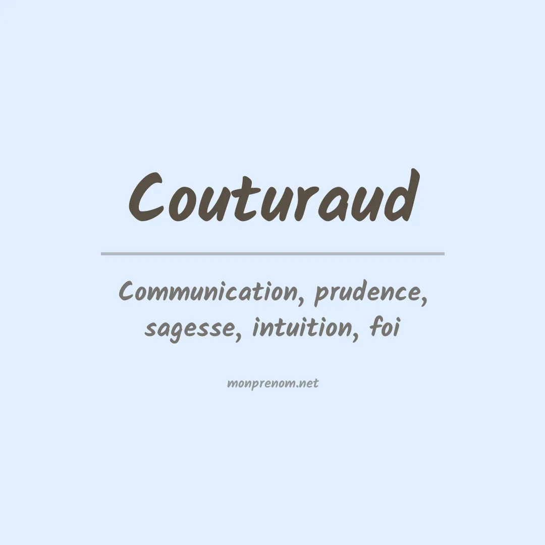 Signification du prénom Couturaud
