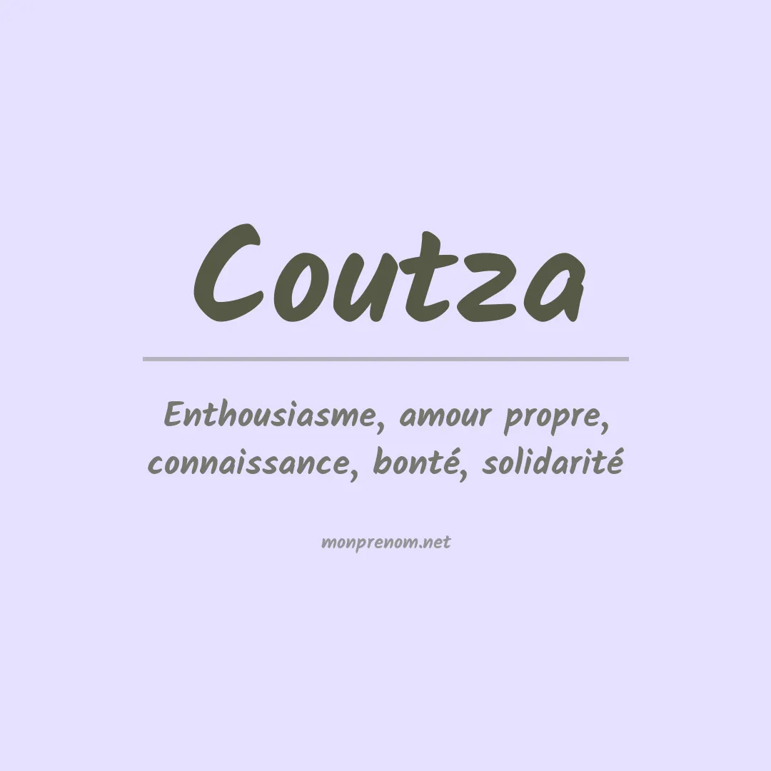 Signification du prénom Coutza