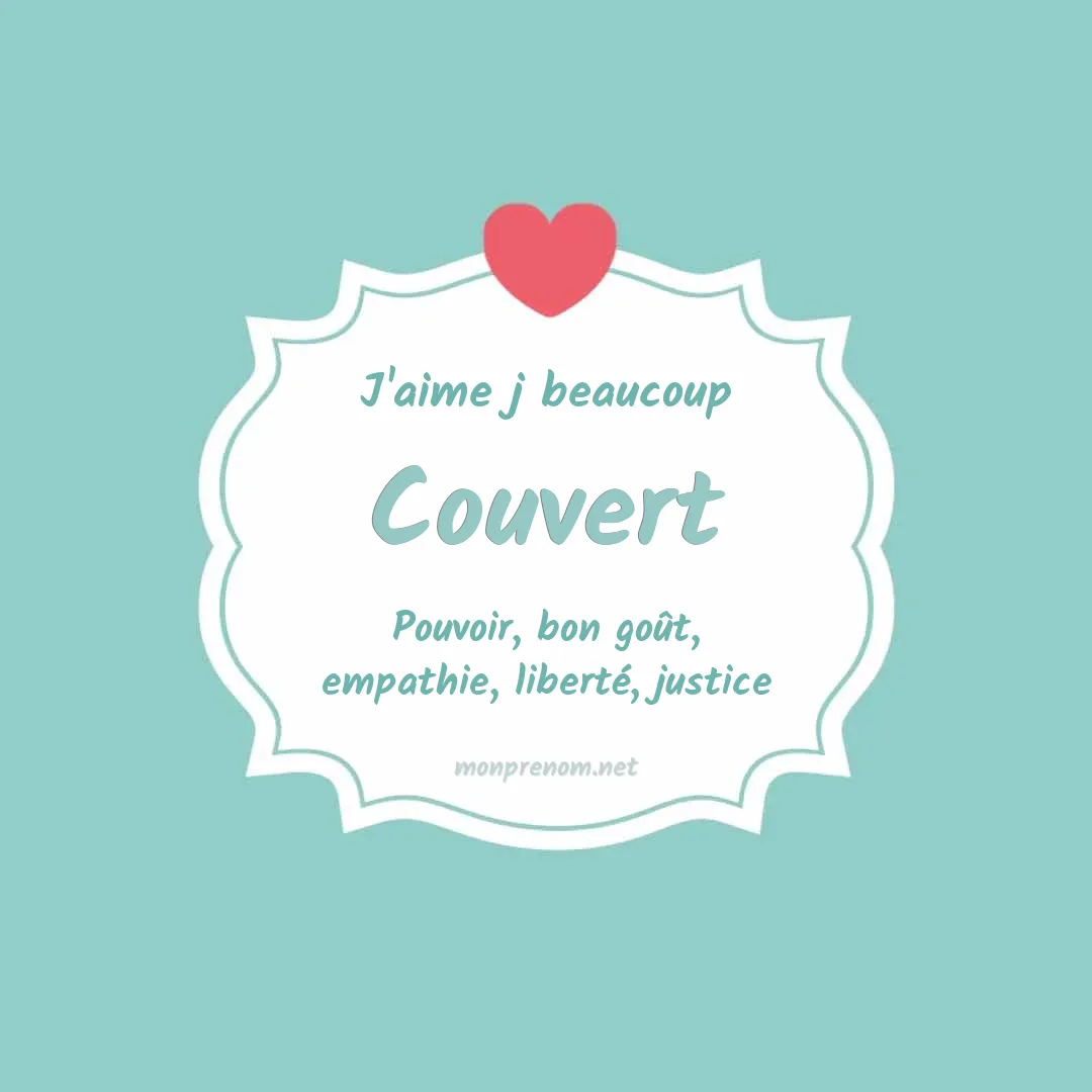 J'aime beaucoup Couvert