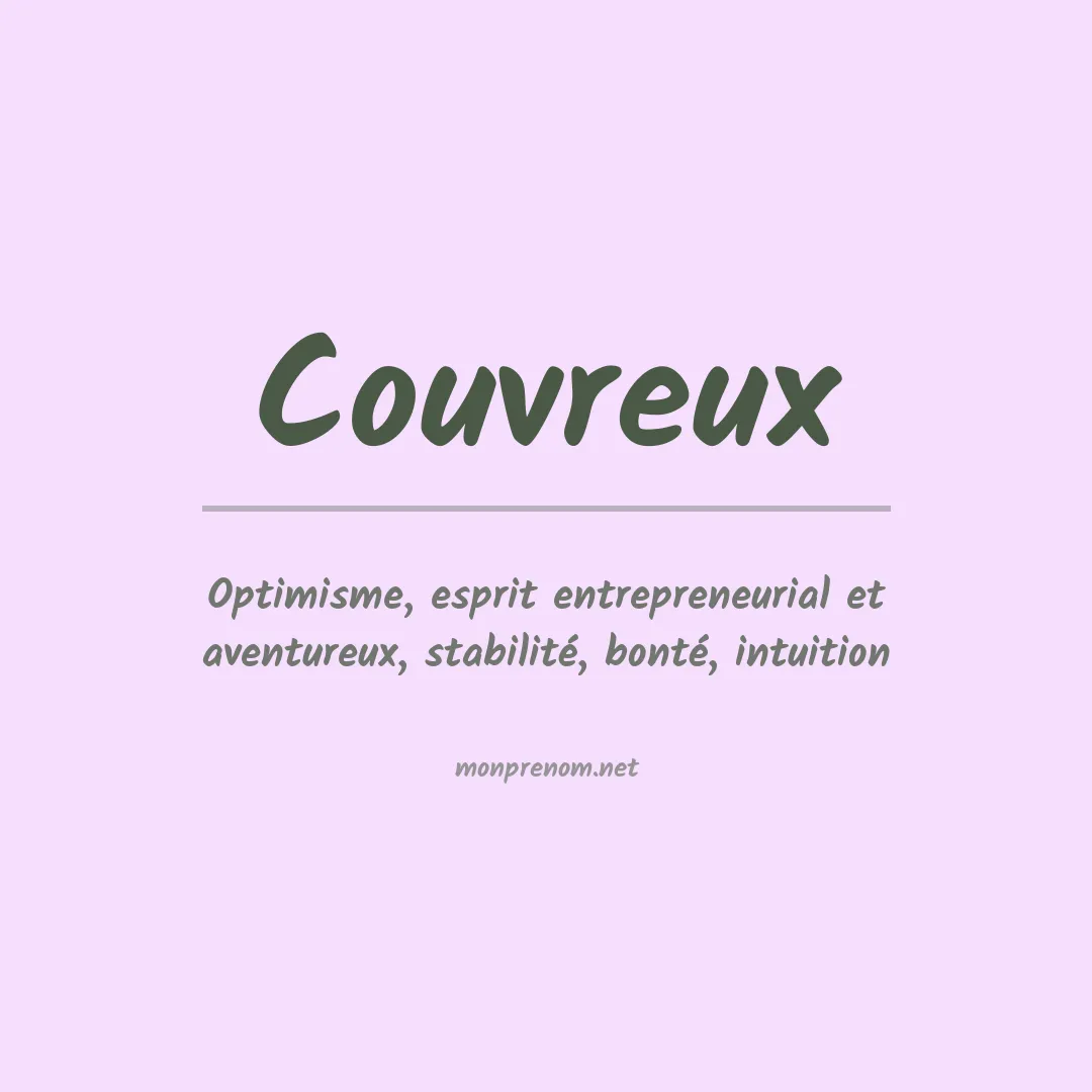 Signification du prénom Couvreux