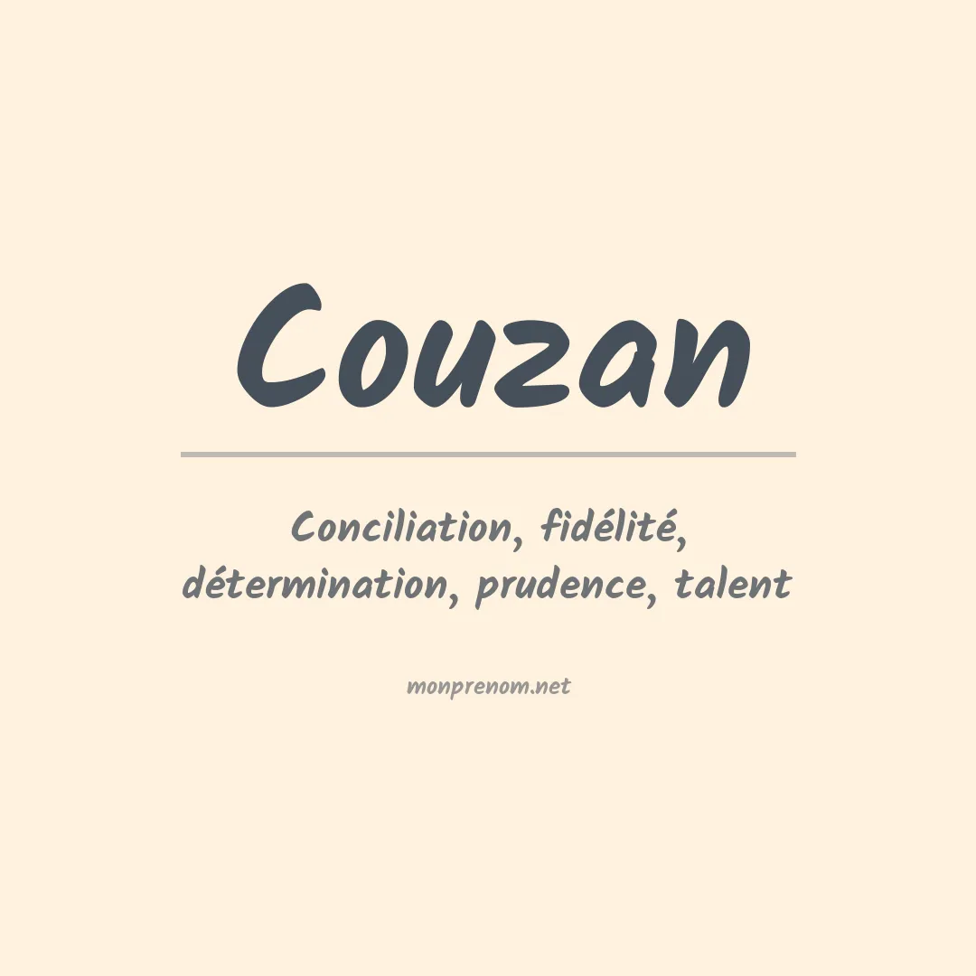 Signification du prénom Couzan