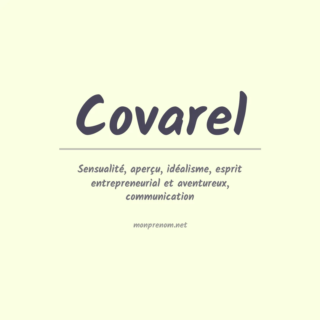 Signification du prénom Covarel