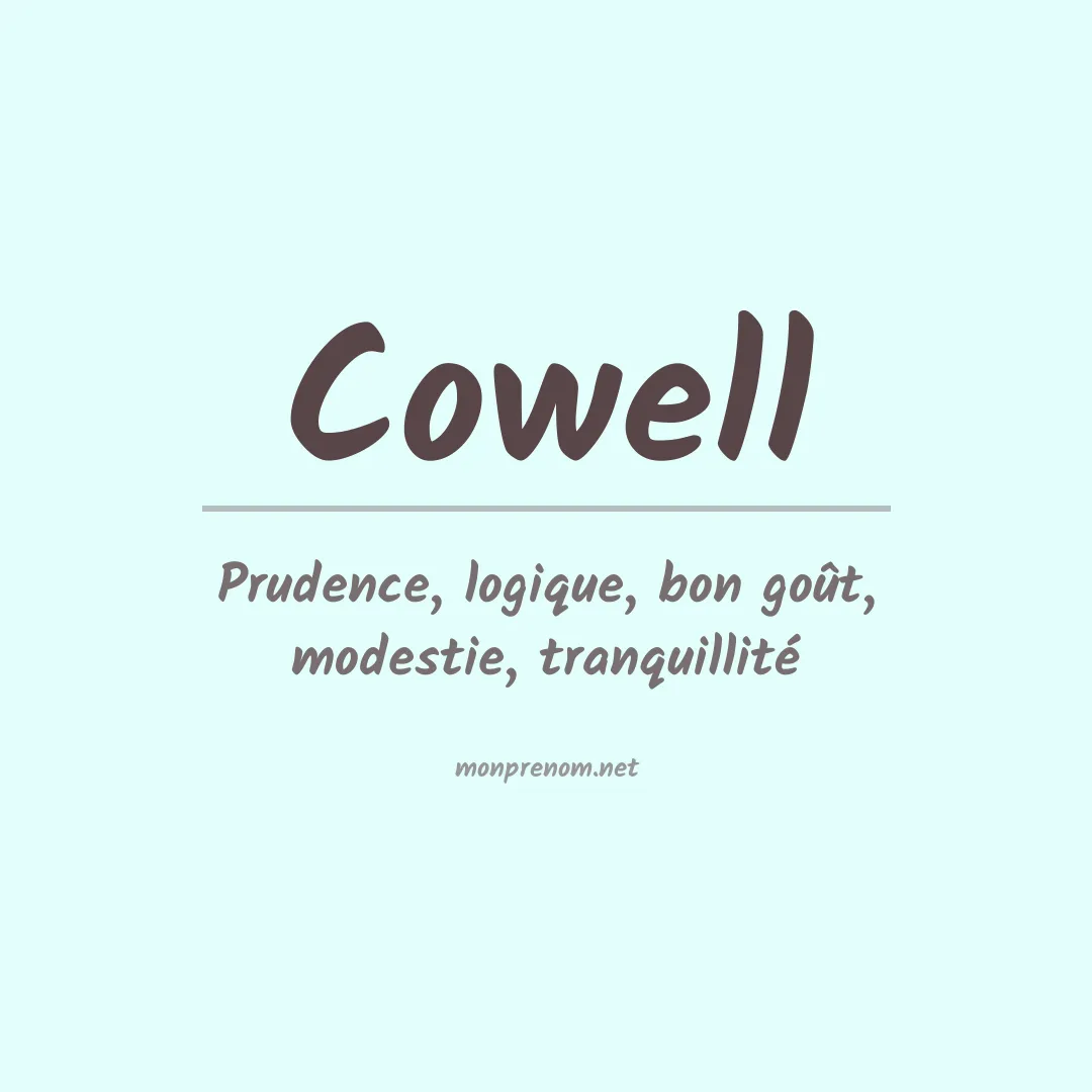 Prénom Cowell