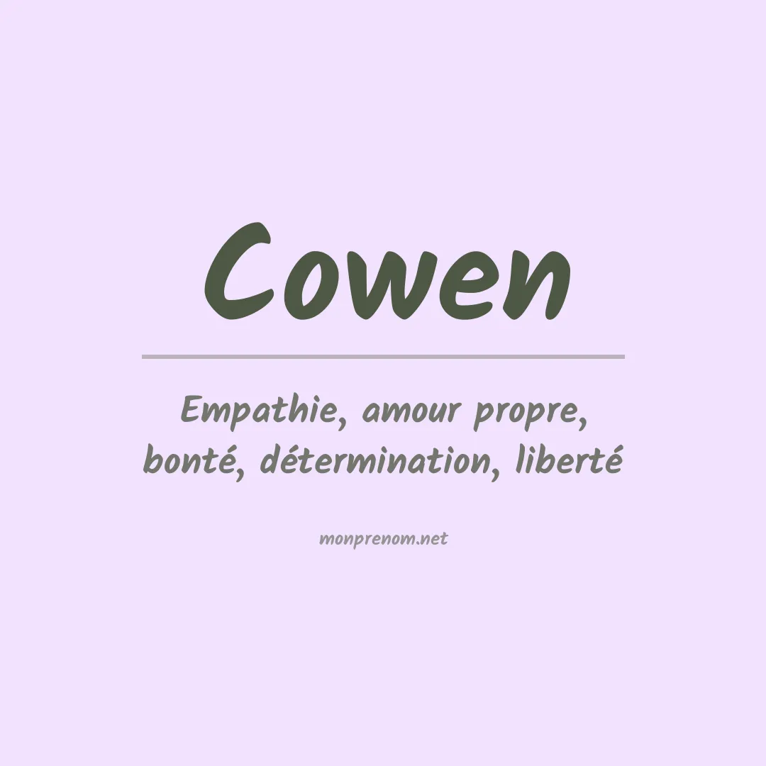 Prénom Cowen