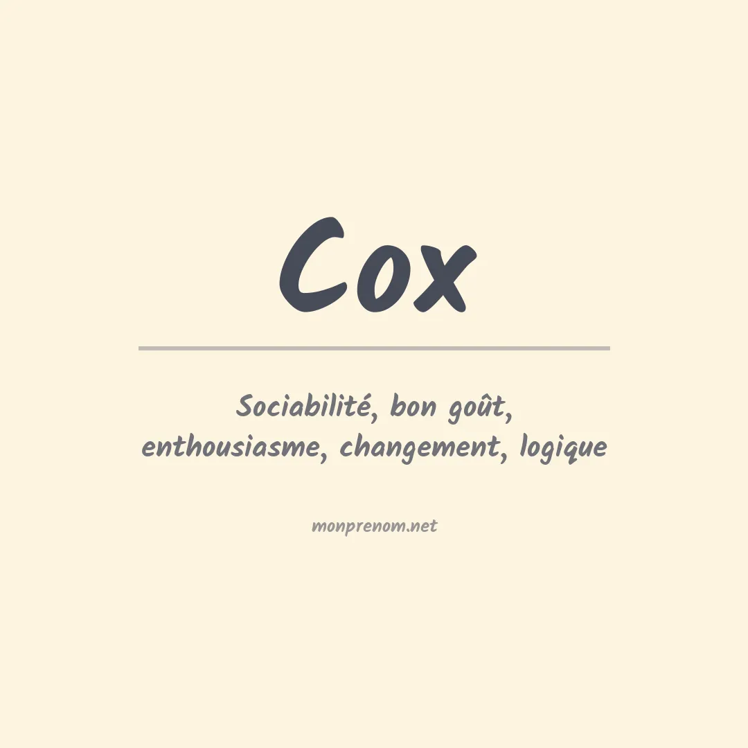 Prénom Cox