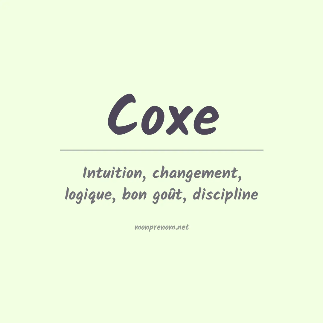Prénom Coxe
