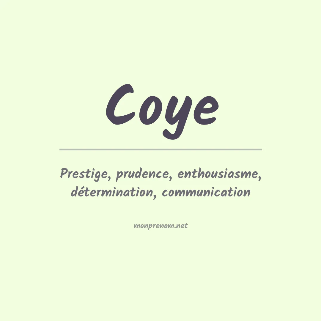 Prénom Coye