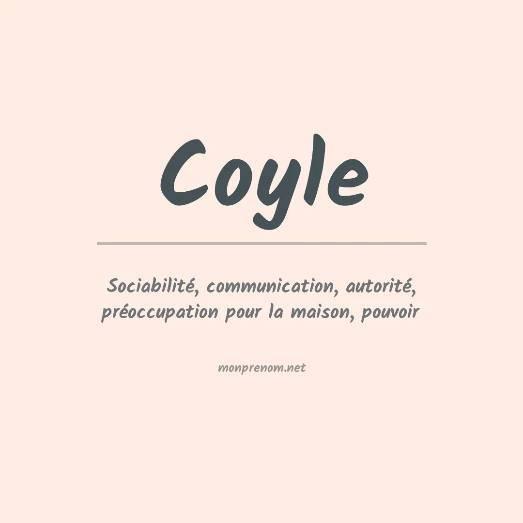 Prénom Coyle