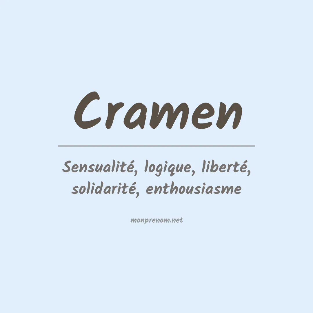 Signification du prénom Cramen