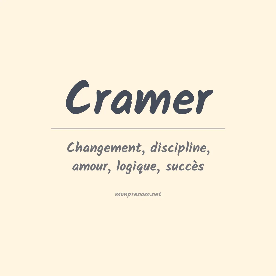 Prénom Cramer