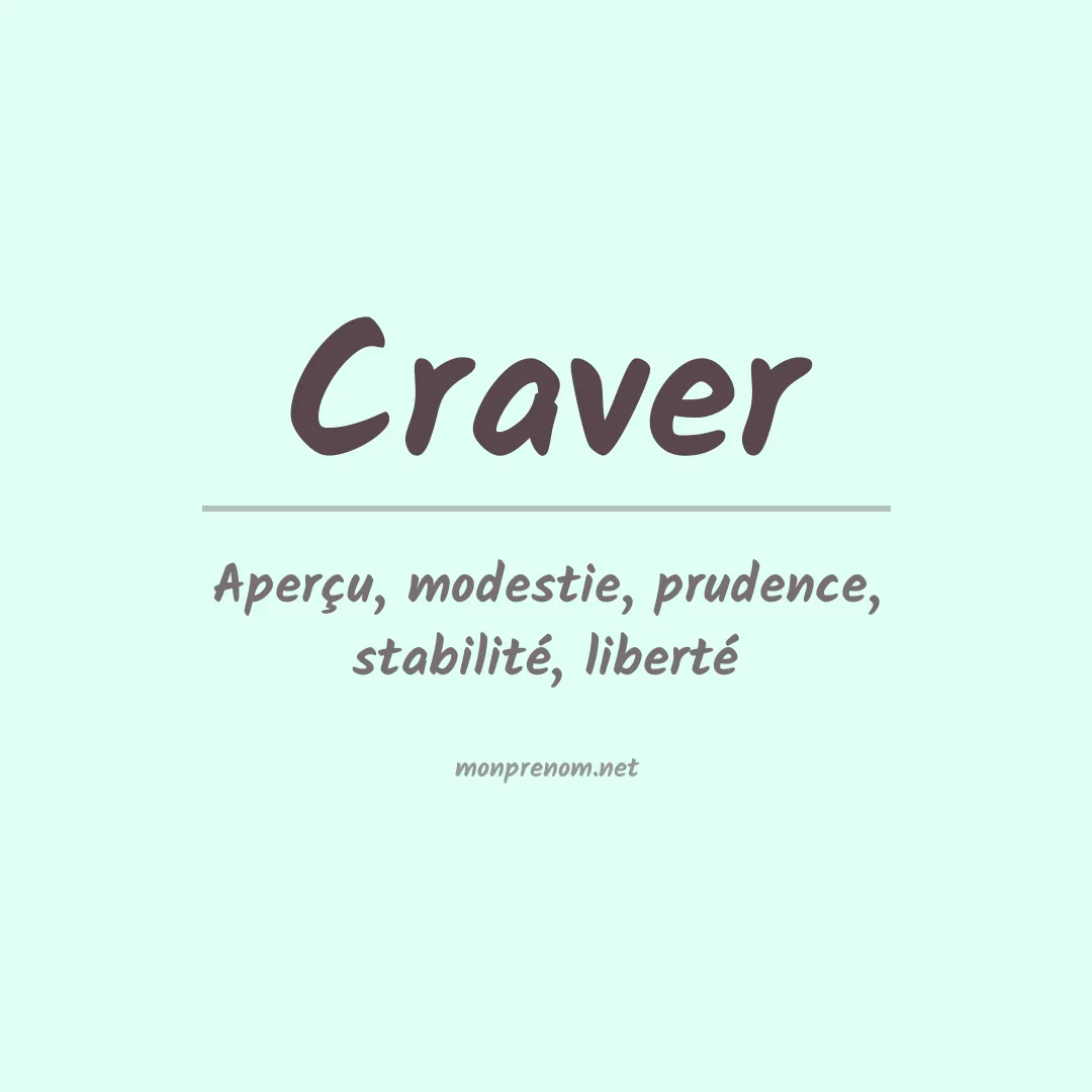 Prénom Craver