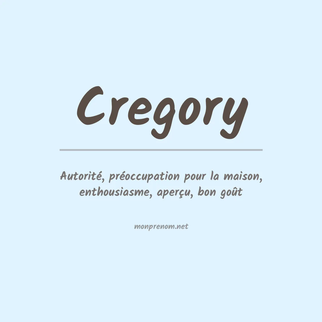 Signification du prénom Cregory