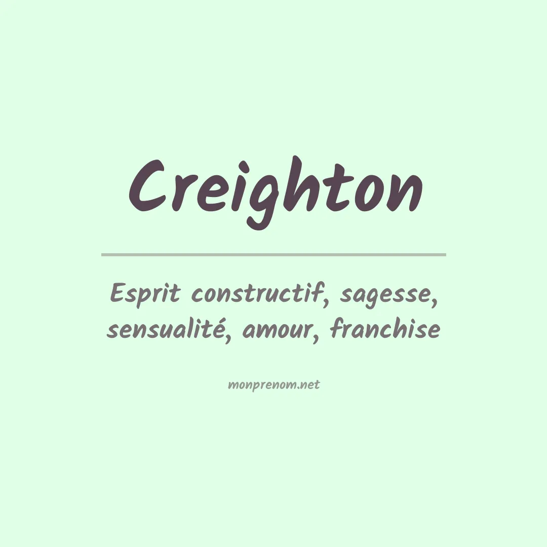 Prénom Creighton