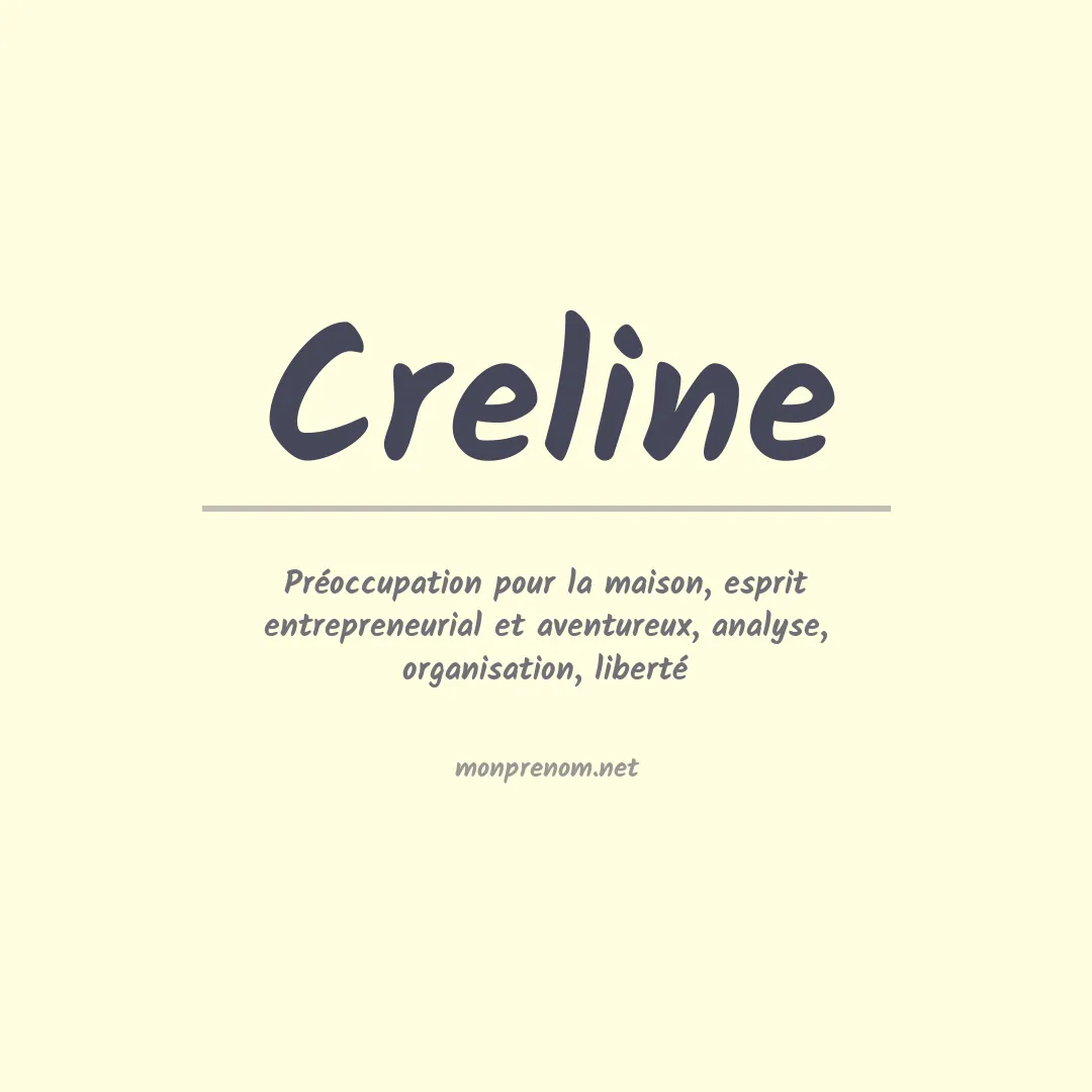 Signification du prénom Creline