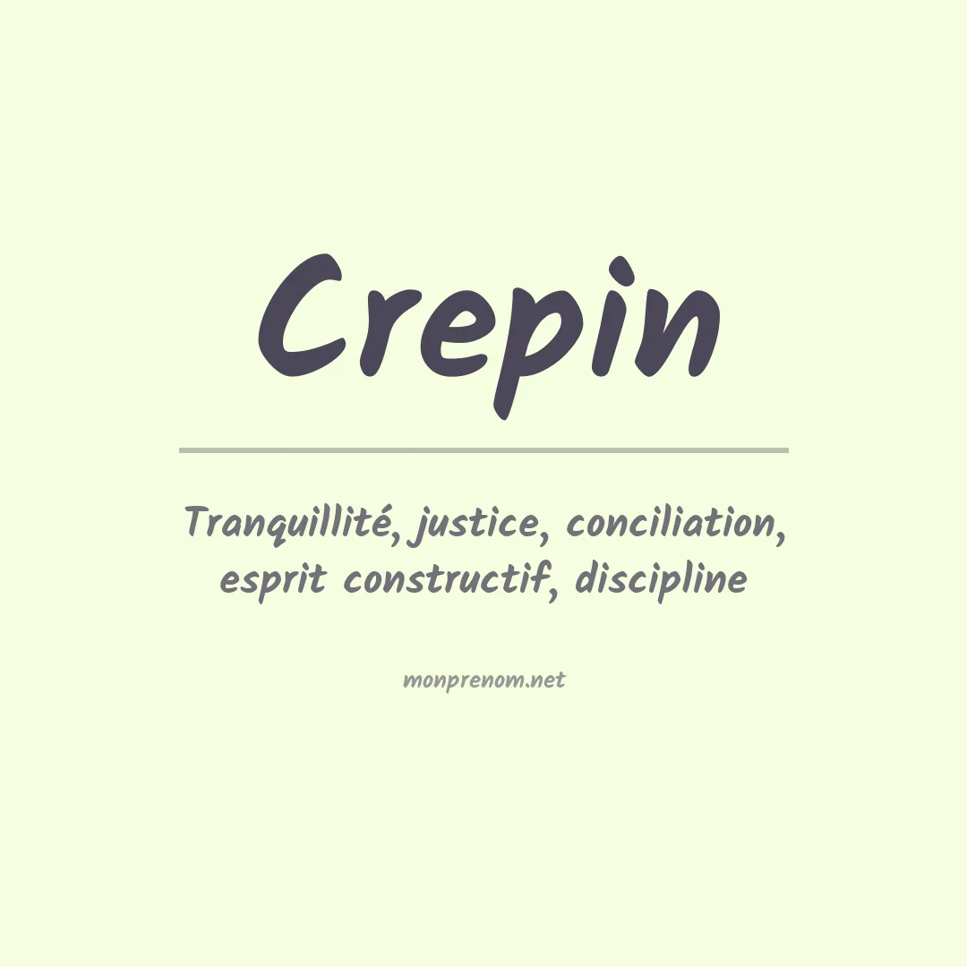 Prénom Crepin