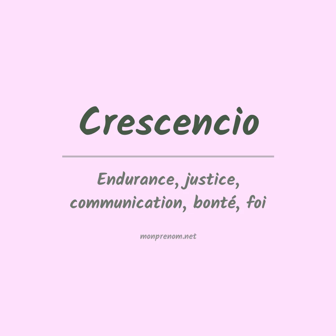 Prénom Crescencio