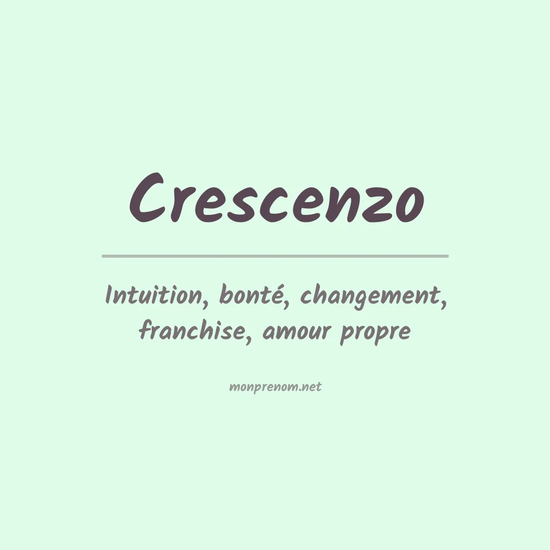 Prénom Crescenzo