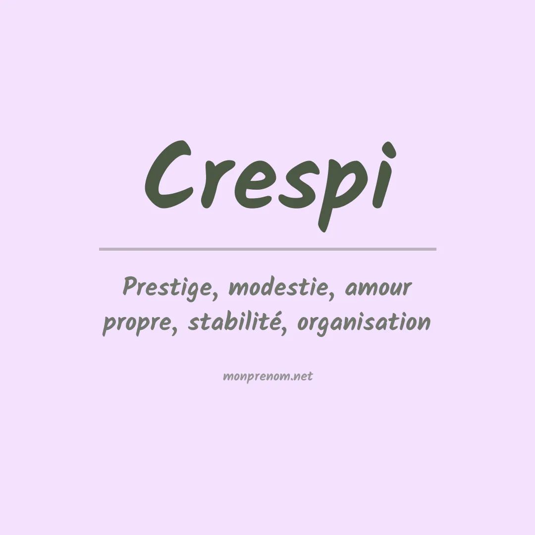 Prénom Crespi
