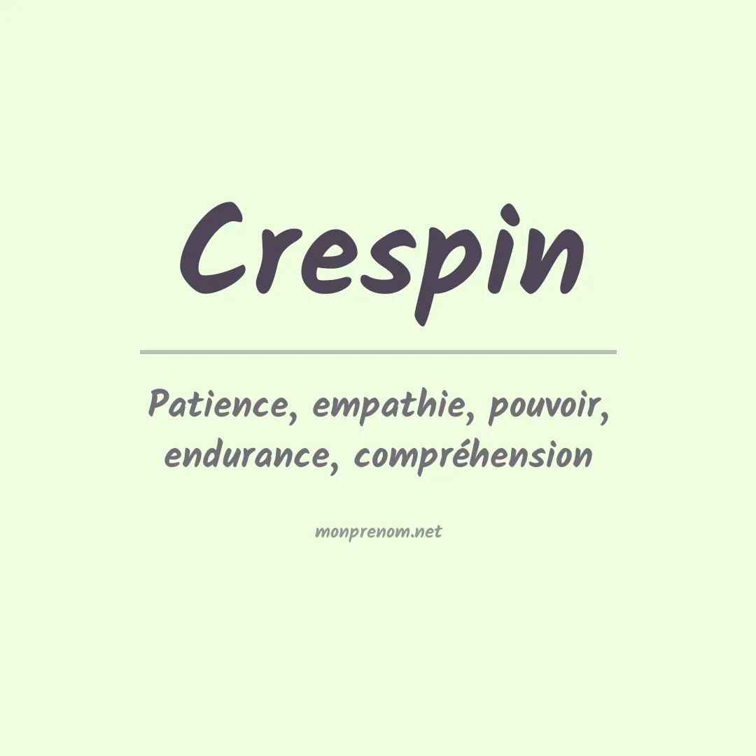 Prénom Crespin