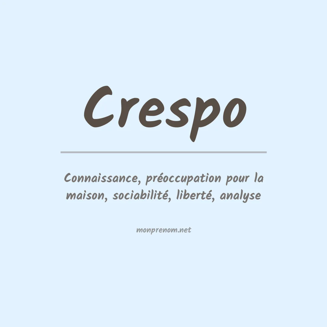Prénom Crespo