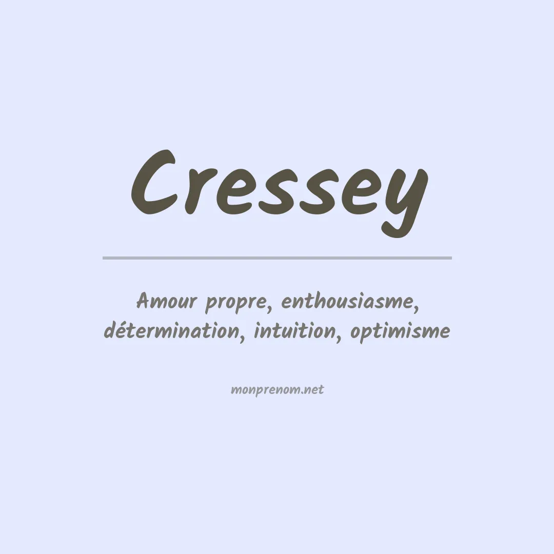 Prénom Cressey