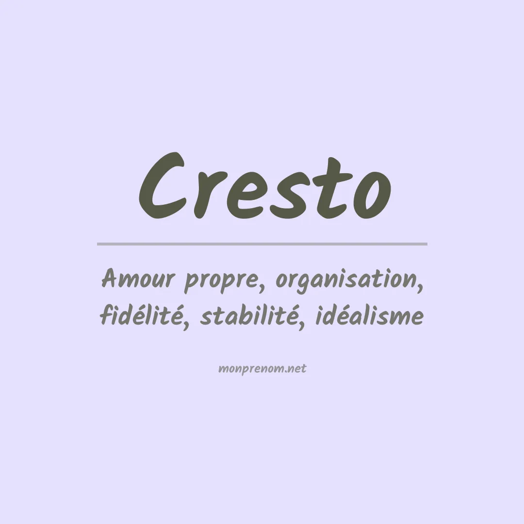 Prénom Cresto