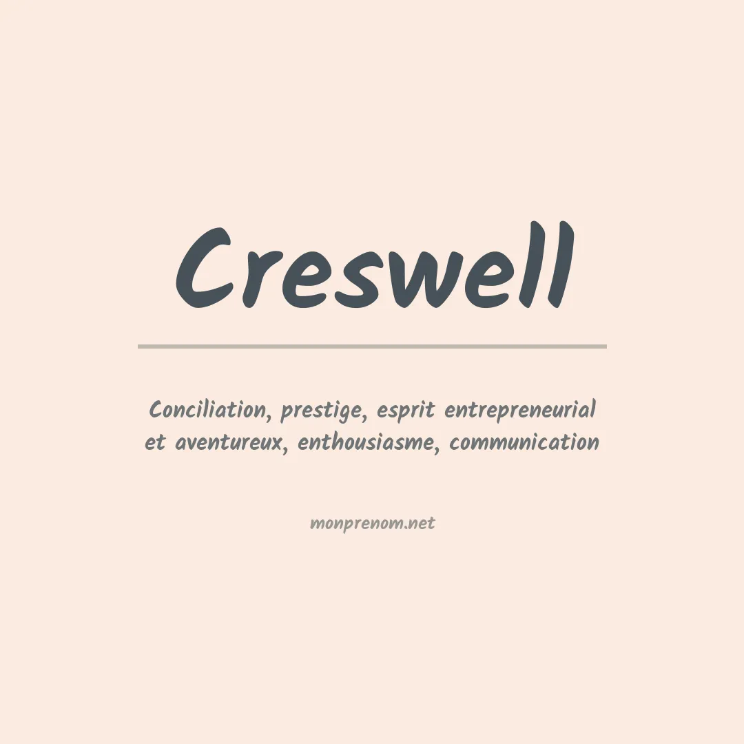 Prénom Creswell