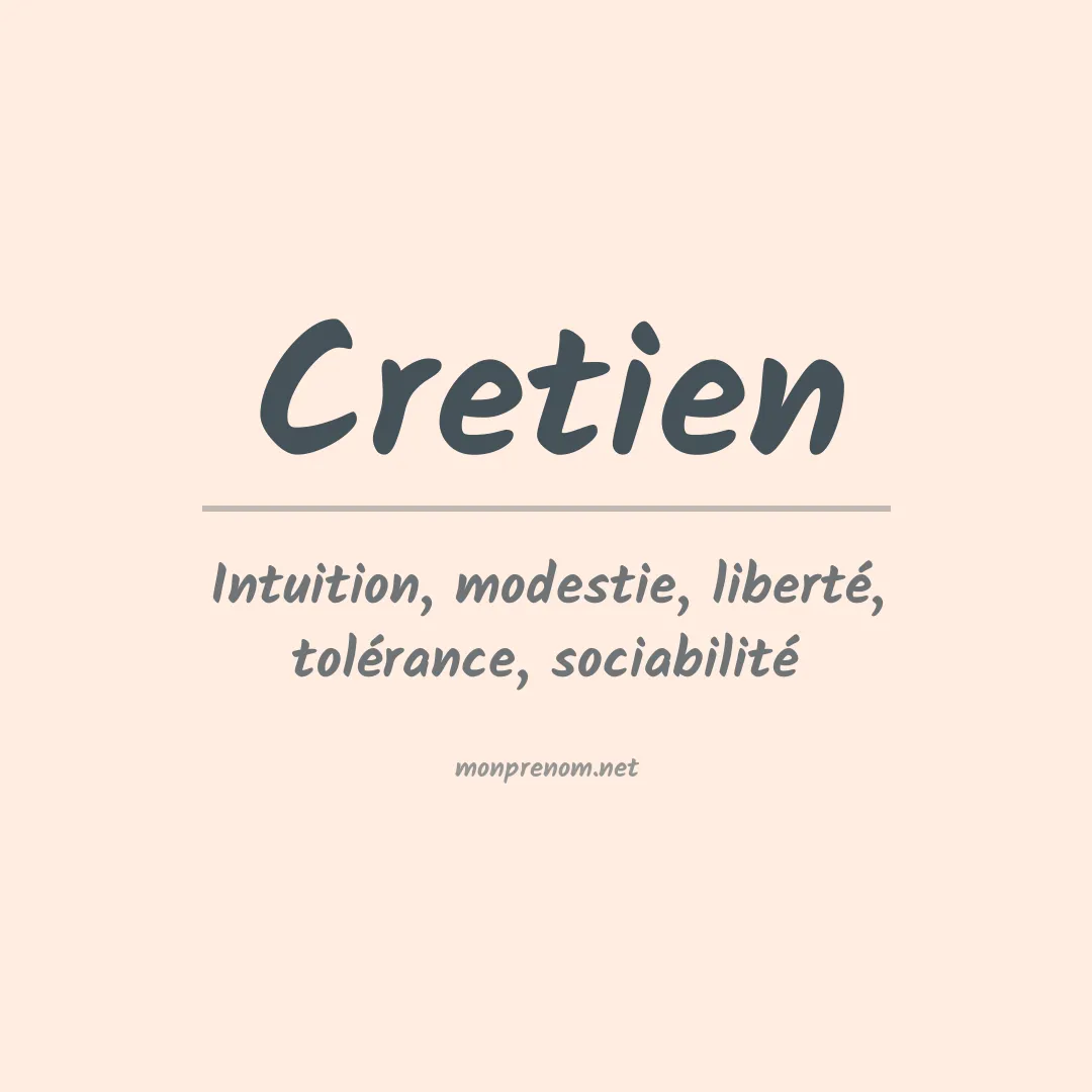 Signification du prénom Cretien